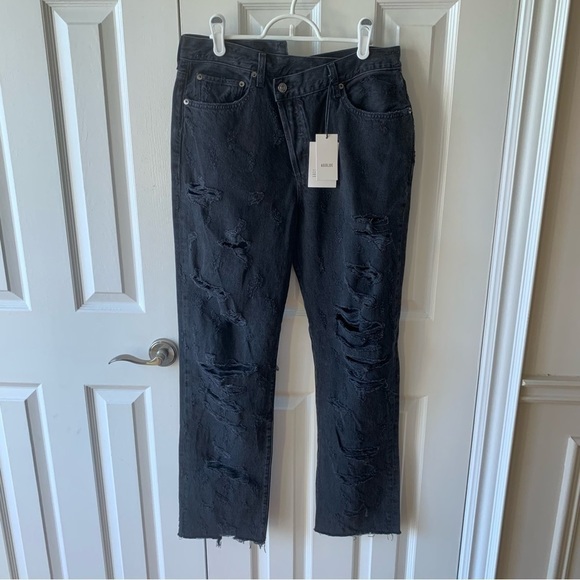 Agolde Criss Cross Straight Jeans Feverish - Picture 2 of 12